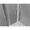 Mexen Exo-S Duo kabina prysznicowa półokrągła rozsuwana 80 x 80 cm, transparent, chrom - 8132-080-080-01-00