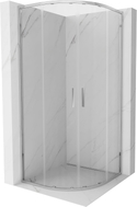 Mexen Exo-S Duo kabina prysznicowa półokrągła rozsuwana 90 x 90 cm, transparent, chrom - 8132-090-090-01-00