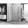 Mexen Exo-S Duo kabina prysznicowa półokrągła asymetryczna rozsuwana 90 x 80 cm, transparent, chrom - 8132-090-080-01-00