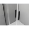 Mexen Exo-S Duo kabina prysznicowa półokrągła rozsuwana 80 x 80 cm, transparent, czarna - 8132-080-080-70-00