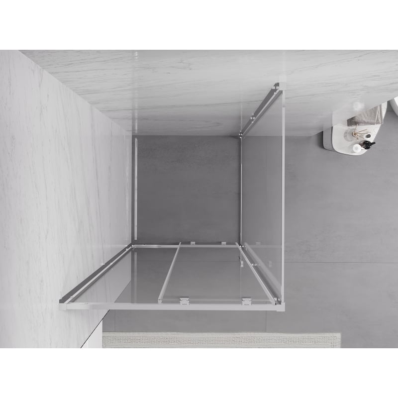 Mexen Exo kabina prysznicowa rozsuwana 100 x 100 cm, transparent, chrom - 8151-100-100-01-00