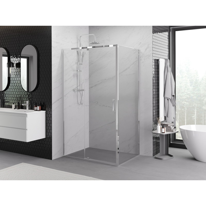Mexen Exo-R kabina prysznicowa uchylna 115 x 80 cm, transparent, chrom - 819-115-080-01-00