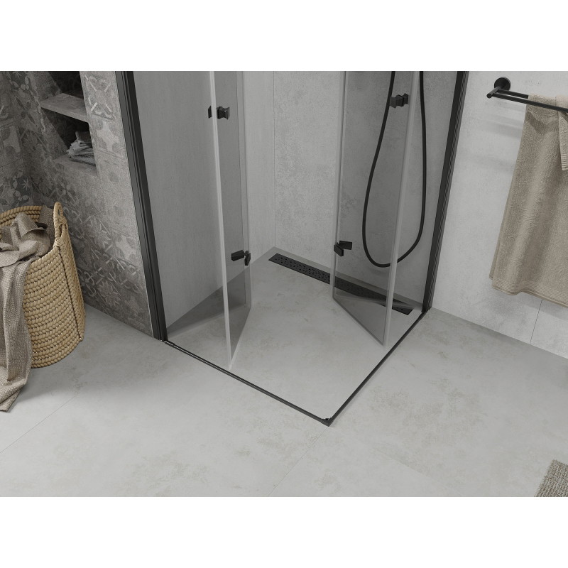 Mexen Lima Duo kabina prysznicowa składana 70 x 70 cm, transparent, czarna - 856-070-070-70-00-02