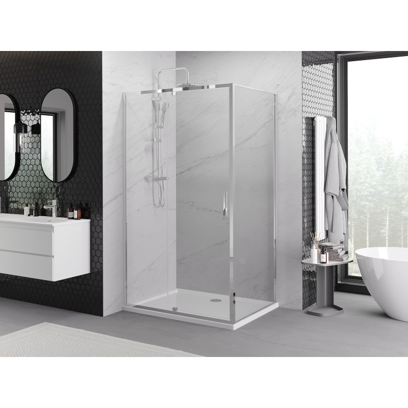 Mexen Exo-R kabina prysznicowa uchylna 120 x 85 cm, transparent, chrom - 819-120-085-01-00