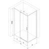 Mexen Exo kabina prysznicowa uchylna 155 x 90 cm, transparent, chrom - 819-155-090-01-00