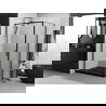 Mexen Exo kabina prysznicowa uchylna 145 x 70 cm, transparent, czarna - 819-145-070-70-00