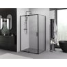 Mexen Exo kabina prysznicowa uchylna 105 x 80 cm, transparent, czarna - 819-105-080-70-00