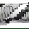 Mexen Exo kabina prysznicowa uchylna 100 x 80 cm, transparent, czarna - 819-100-080-70-00