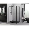 Mexen Exo-R kabina prysznicowa uchylna 120 x 80 cm, transparent, czarna - 819-120-080-70-00