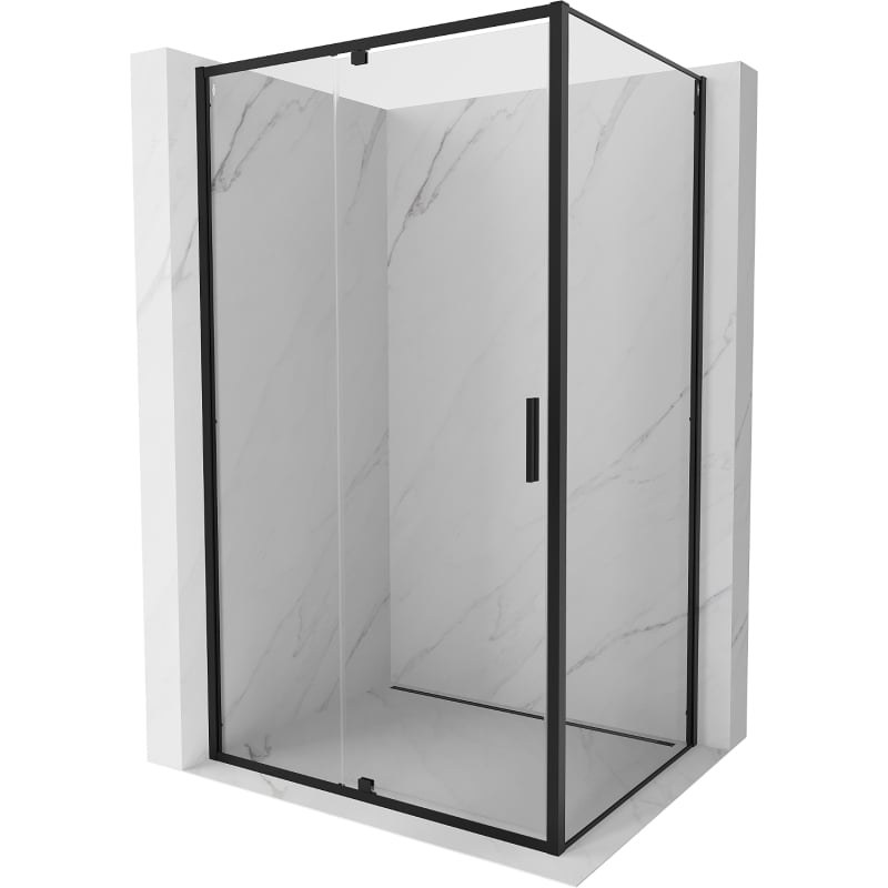 Mexen Exo kabina prysznicowa uchylna 135 x 80 cm, transparent, czarna - 819-135-080-70-00
