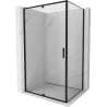 Mexen Exo-R kabina prysznicowa uchylna 100 x 80 cm, transparent, czarna - 819-100-080-70-00