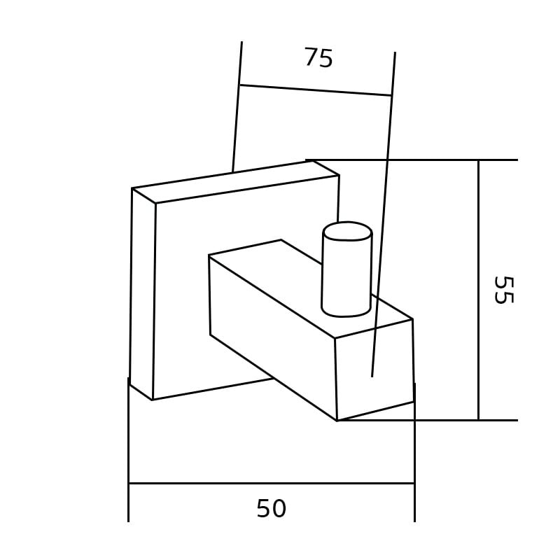 Mexen haczyk na ręcznik, czarny - 7020635-70
