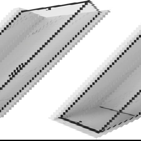 Mexen Exo kabina prysznicowa uchylna 150 x 85 cm, transparent, czarna - 819-150-085-70-00