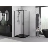 Mexen Exo-R kabina prysznicowa uchylna 95 x 95 cm, transparent, czarna - 819-095-095-70-00