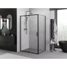 Mexen Exo-R kabina prysznicowa uchylna 105 x 95 cm, transparent, czarna - 819-105-095-70-00