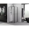 Mexen Exo-R kabina prysznicowa uchylna 95 x 95 cm, transparent, czarna - 819-095-095-70-00