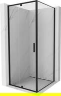 Mexen Exo kabina prysznicowa uchylna 100 x 100 cm, transparent, czarna - 819-100-100-70-00
