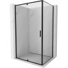 Mexen Exo-R kabina prysznicowa uchylna 155 x 100 cm, transparent, czarna - 819-155-100-70-00