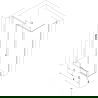 Mexen Exo kabina prysznicowa uchylna 135 x 100 cm, transparent, czarna - 819-135-100-70-00