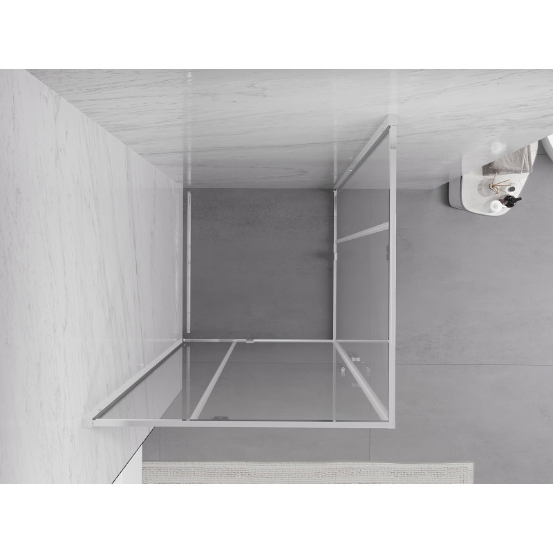 Mexen Exo-R Duo kabina prysznicowa kwadratowa uchylna 90 x 90 cm, transparent, chrom - 8110-090-090-01-00