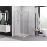 Mexen Exo kabina prysznicowa kwadratowa uchylna 100 x 100 cm, transparent, chrom - 8110-110-110-01-00