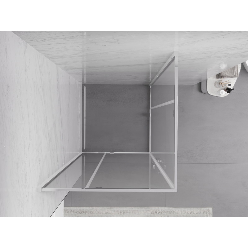 Mexen Exo kabina prysznicowa kwadratowa uchylna 100 x 100 cm, transparent, chrom - 8110-110-110-01-00