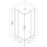 Mexen Exo-R Duo kabina prysznicowa kwadratowa uchylna 100 x 100 cm, transparent, chrom - 8110-100-100-01-00