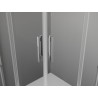 Mexen Exo-R Duo kabina prysznicowa kwadratowa uchylna 90 x 90 cm, transparent, chrom - 8110-090-090-01-00