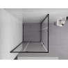 Mexen Exo-R Duo kabina prysznicowa kwadratowa uchylna 70 x 70 cm, transparent, czarna - 8110-070-070-70-00