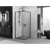 Mexen Exo-R Duo kabina prysznicowa kwadratowa uchylna 90 x 90 cm, transparent, czarna - 8110-090-090-70-00