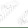 Mexen Exo kabina prysznicowa kwadratowa uchylna 90 x 90 cm, transparent, czarna - 8110-090-090-70-00