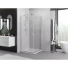 Mexen Exo-S Duo kabina prysznicowa kwadratowa rozsuwana 70 x 70 cm, transparent, chrom - 8111-070-070-01-00