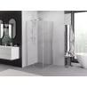 Mexen Exo-S Duo kabina prysznicowa kwadratowa rozsuwana 100 x 100 cm, transparent, chrom - 8111-100-100-01-00