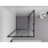 Mexen Exo-S Duo kabina prysznicowa kwadratowa rozsuwana 80 x 80 cm, transparent, czarna - 8111-080-080-70-00