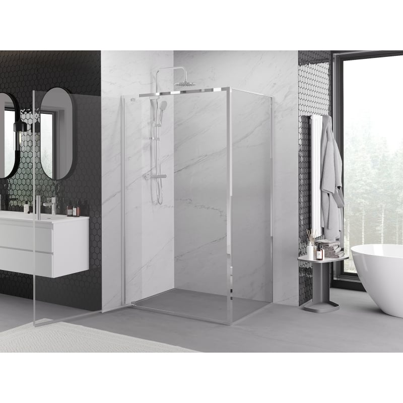 Mexen Exo kabina prysznicowa uchylna 85 x 70 cm, transparent, chrom - 8181-085-070-01-00