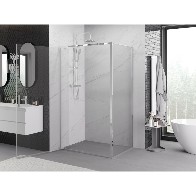 Mexen Exo-BR kabina prysznicowa uchylna 95 x 70 cm, transparent, chrom - 8181-095-070-01-00