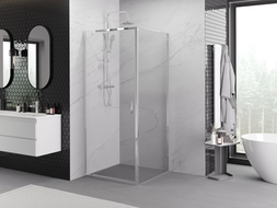 Mexen Exo kabina prysznicowa uchylna 80 x 80 cm, transparent, chrom - 8181-080-080-01-00