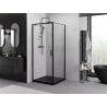 Mexen Exo kabina prysznicowa uchylna 70 x 70 cm, transparent, czarna - 8181-070-070-70-00