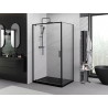 Mexen Exo-BR kabina prysznicowa uchylna 85 x 70 cm, transparent, czarna - 8181-085-070-70-00