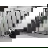 Mexen Exo kabina prysznicowa uchylna 90 x 70 cm, transparent, czarna - 8181-090-070-70-00