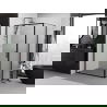 Mexen Exo kabina prysznicowa uchylna 100 x 70 cm, transparent, czarna - 8181-100-070-70-00
