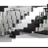 Mexen Exo kabina prysznicowa uchylna 95 x 80 cm, transparent, czarna - 8181-095-080-70-00