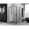 Mexen Exo-BR kabina prysznicowa uchylna 90 x 80 cm, transparent, czarna - 8181-090-080-70-00