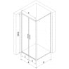Mexen Exo kabina prysznicowa uchylna 80 x 100 cm, transparent, chrom - 814-080-100-01-00