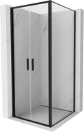 Mexen Exo-B Duo kabina prysznicowa uchylna 70 x 70 cm, transparent, czarna - 814-070-070-70-00