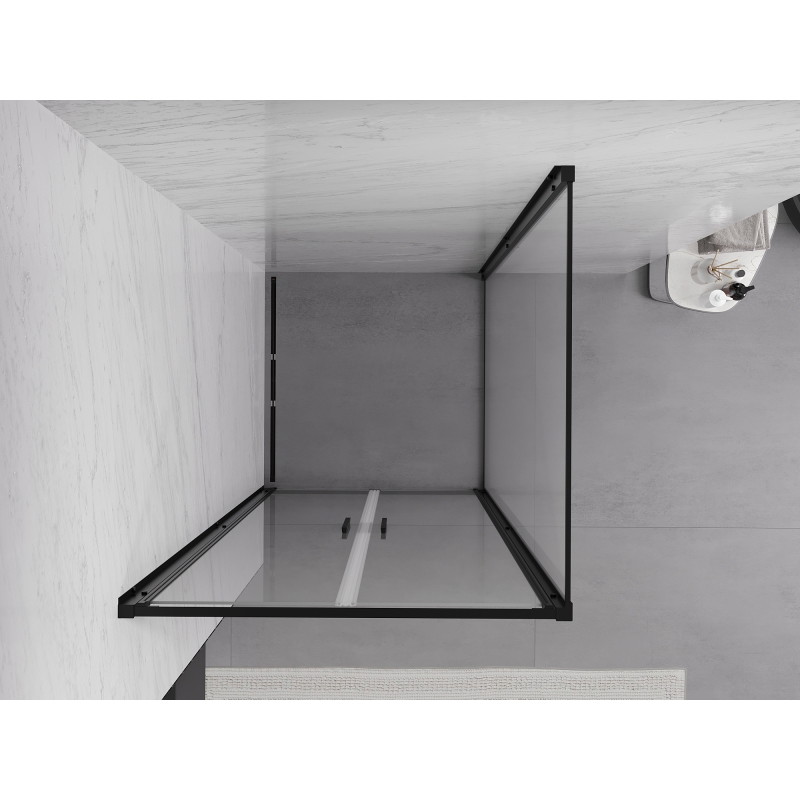 Mexen Exo-B Duo kabina prysznicowa uchylna 70 x 70 cm, transparent, czarna - 814-070-070-70-00