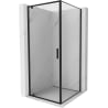 Mexen Exo kabina prysznicowa uchylna 90 x 90 cm, transparent, czarna - 8181-090-090-70-00