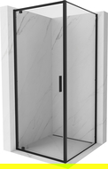 Mexen Exo kabina prysznicowa uchylna 90 x 90 cm, transparent, czarna - 8181-090-090-70-00