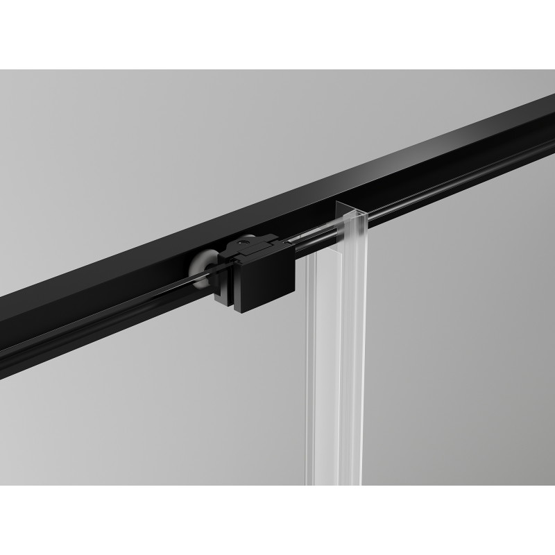 Mexen Exo-S kabina prysznicowa rozsuwana 155 x 70 cm, transparent, czarna - 8151-155-070-70-00