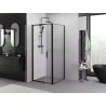 Mexen Exo kabina prysznicowa uchylna 80 x 80 cm, transparent, czarna - 814-080-080-70-00